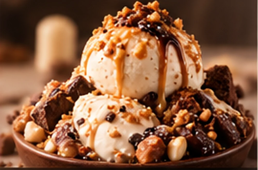 Illustrative ice cream category photograph; sundae photography pending