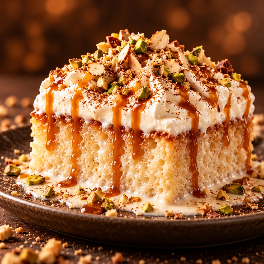 Illustrative cake category photograph; milk cake photography pending